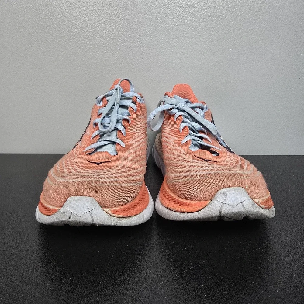Hoka Shoes Womens Size 9.5B Orange Mach 5 Performance Running Athletic Sneakers
